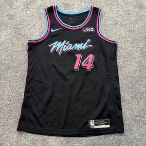 Miami Heat Basketball Jersey Mens Large Black NBA Basketball Tyler Herro 14 Nike